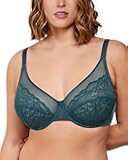 Minimizer Bras for Women Enchante Full Coverage Underwire Bras Plus Size Lifting Floral Lace Bra for Heavy Breast