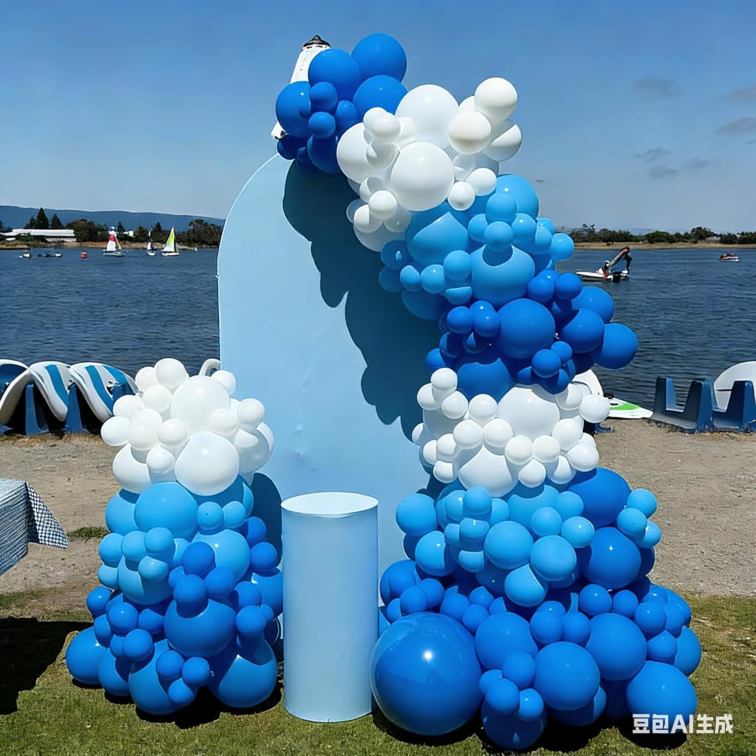 Blue Balloons Balloons Garland Arch Kit, Assorted Blue Balloons, Royal Blue and Light Blue Latex Balloons for Birthday, Baby Shower, Graduation Party Decorations