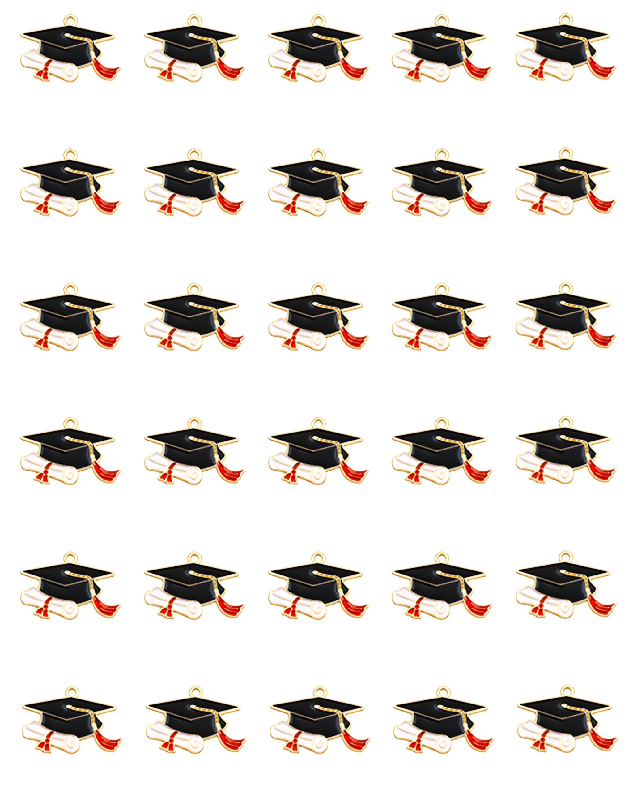 30 Pezzi Ciondoli Laurea Tocco - Portachiavi, Bomboniere & Gadget Regalo per Neo-Laureati, Uomo Donna, tutte le Facoltà