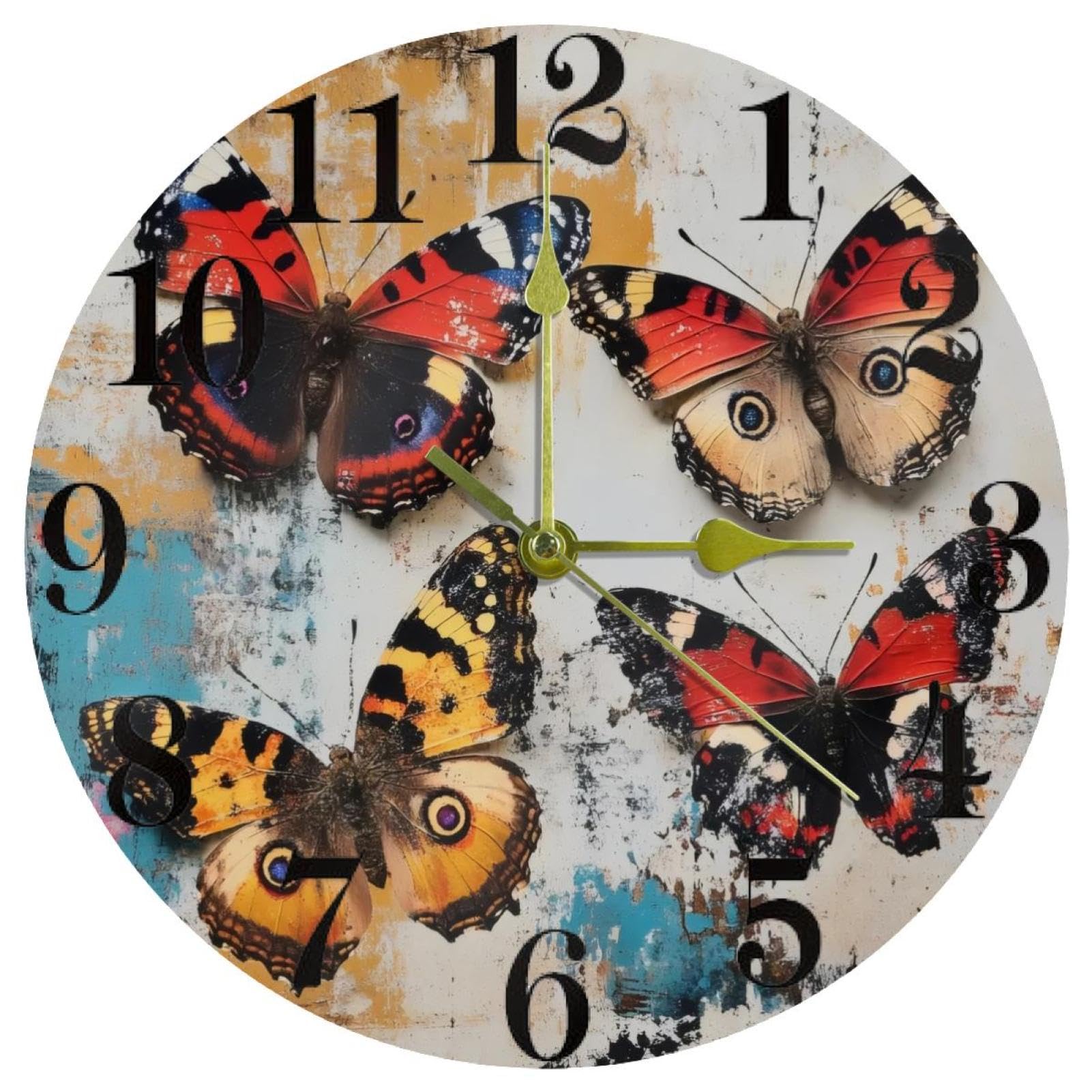 Horloge murale ronde rétro pour une cuisine chaleureuse et stylée