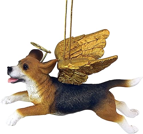 Miniatura 3 de Design Toscano Honor the Pooch Adorno de ángel de perro de fiesta de toro francés