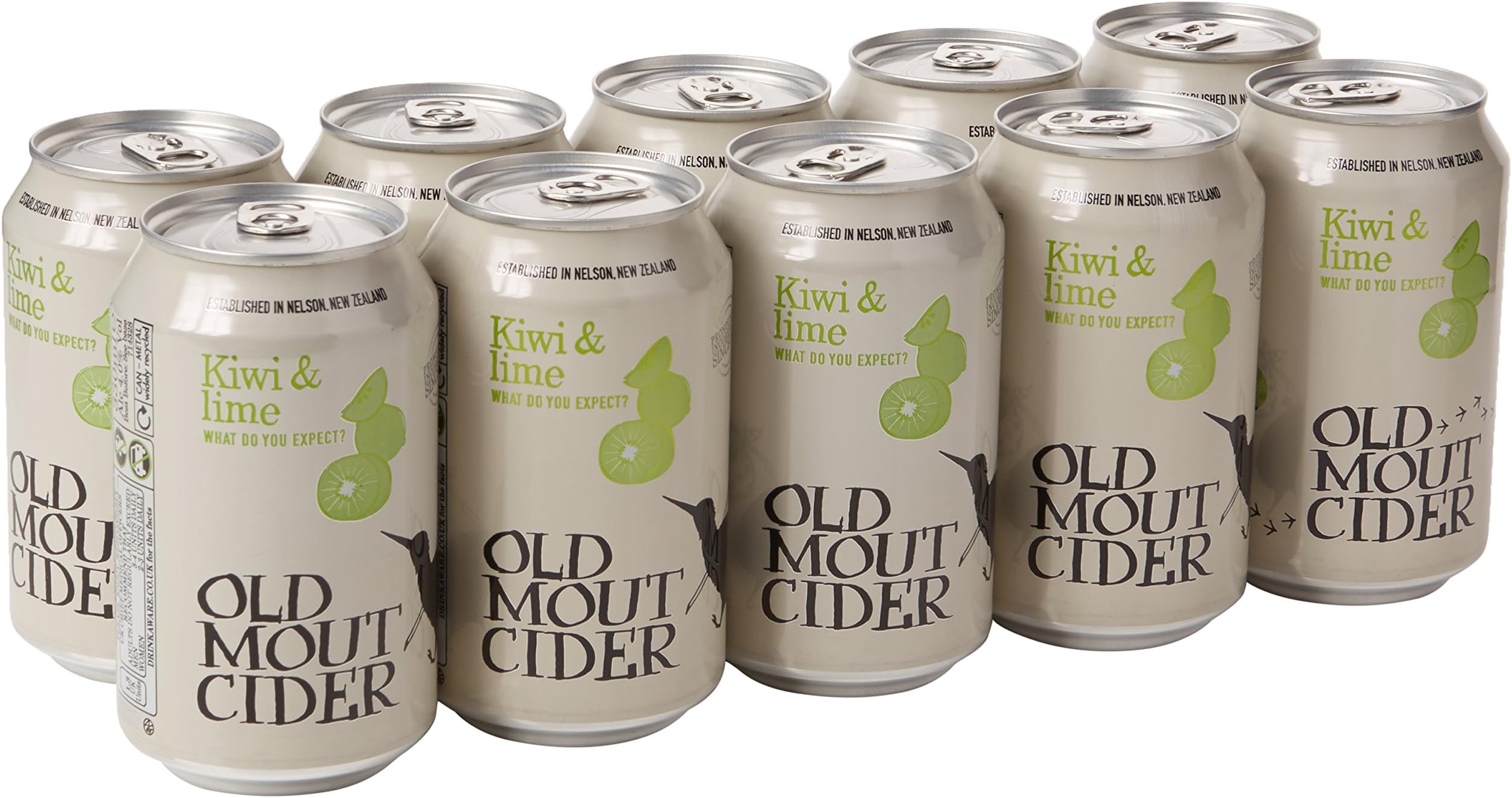 Old Mout Kiwi & Lime Cider, 10 x 330ml can