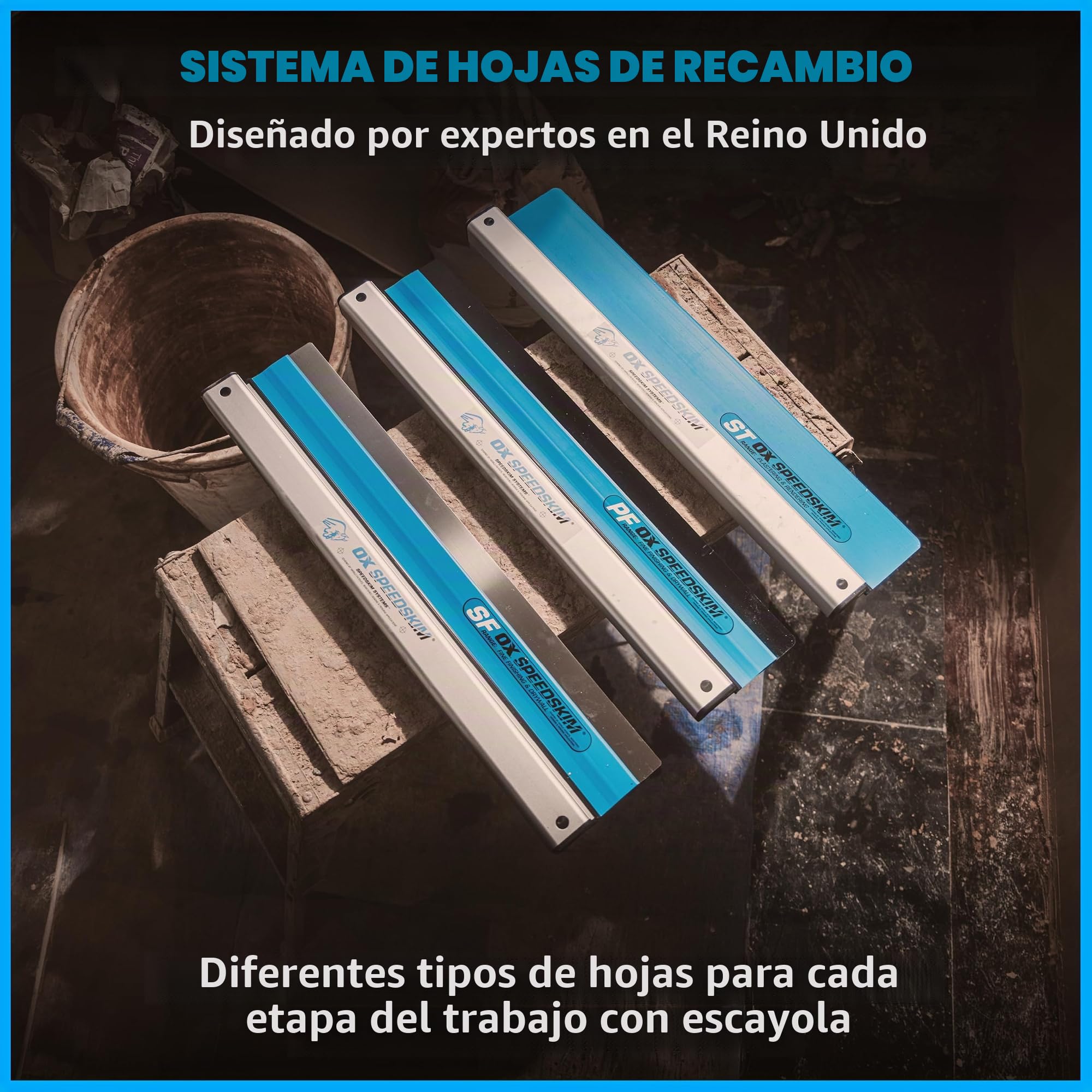 OX Speedskim Stainless Flex Finishing Rule - SF 600mm
