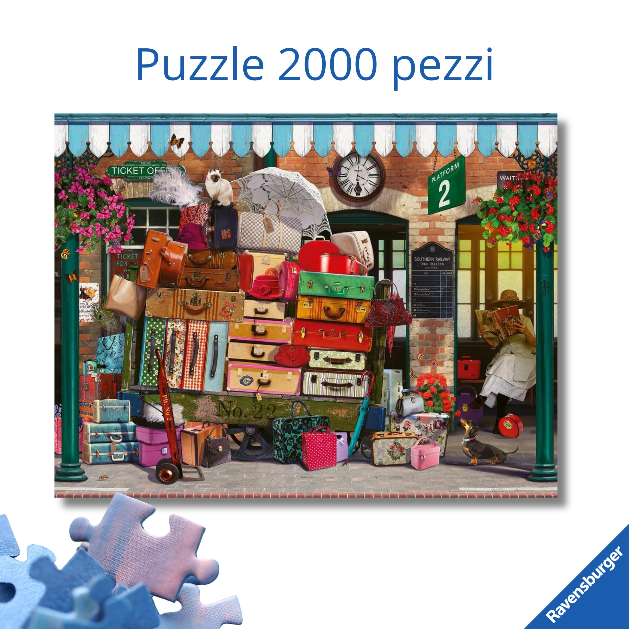 Ravensburger - Puzzle Viaggiare leggeri, 2000 Pezzi, Idea regalo, per Lei o Lui, Puzzle Adulti