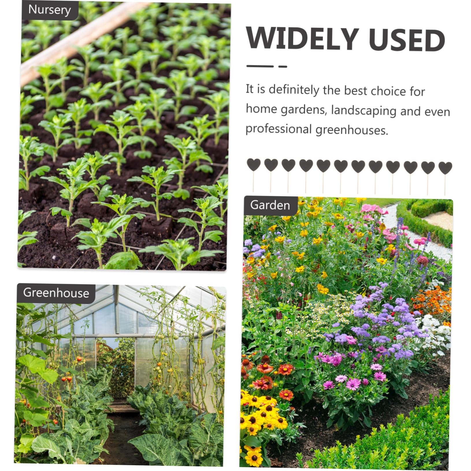 VICASKY 150 Pièces Étiquettes Cœur Ardoise pour Plantes Jardin Piquets Décoratifs Durables Marqueurs Jardin pour Pots et Accessoires Pratiques pour Fleurs et Légumes
