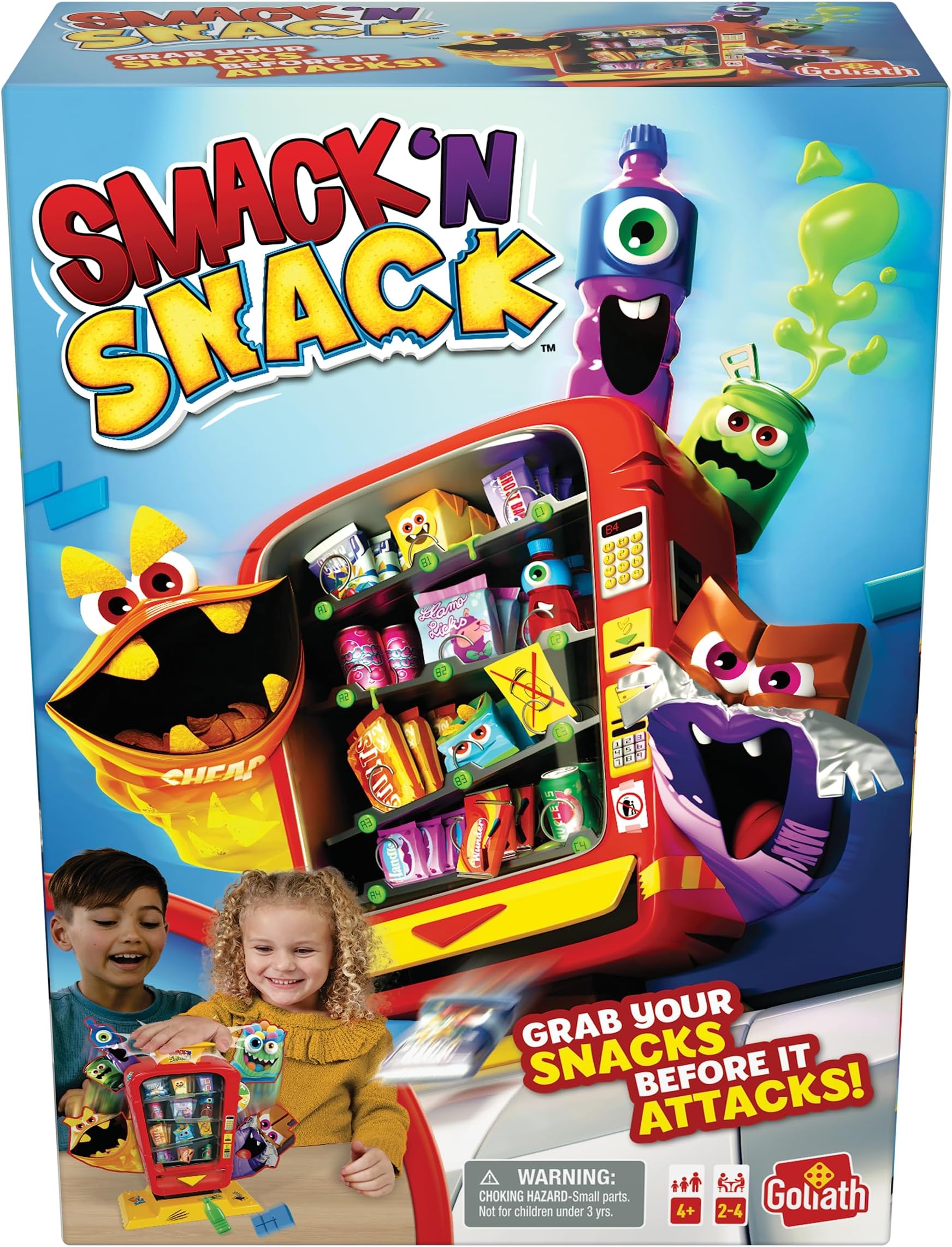 Smack 'N Snack Game - Collect Snacks from Vending Machine Before Monsters Attack! - Ages 4 and Up, 2-4 Players