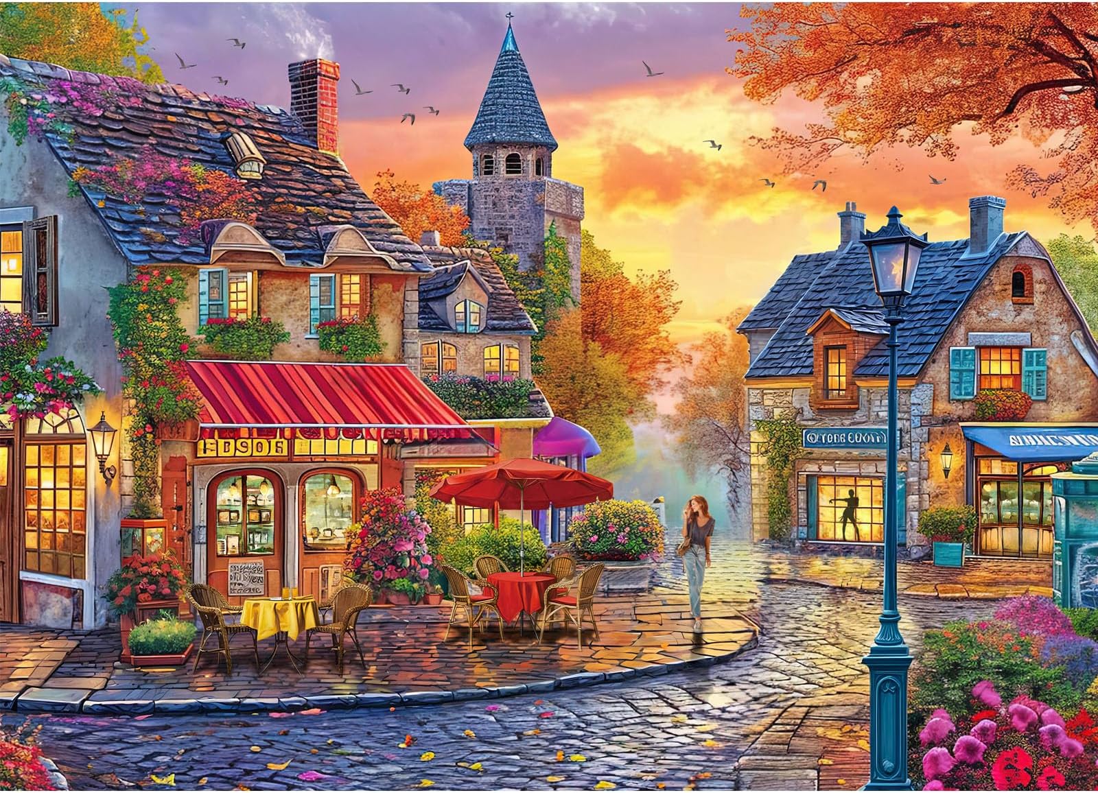 HUADADA Jigsaw Puzzles for Adults 1000 Piece Streets Scene