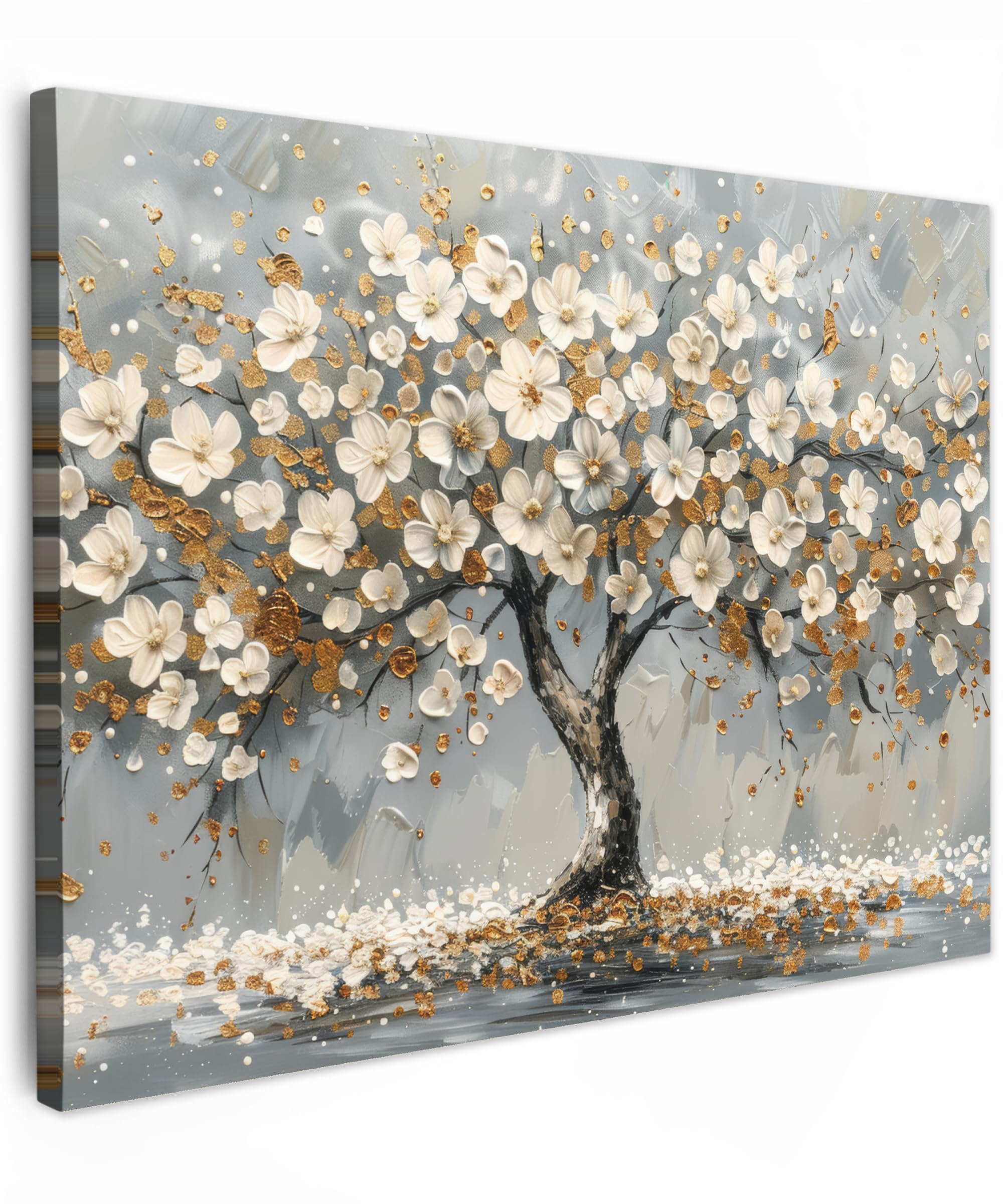 Produktbild von ZUITINGHUA Wandbild 'Nebelwald' | Leinwanddruck Auf Keilrahmen, 50 X 100 Cm | Moderne Baumlandschaft, Fertig Zum Aufhängen | Für Wohnzimmer, Schlafzimmer & Büro