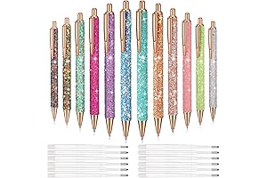 Sabary Adorned Jewels Ballpoint Pens (12 Pack with Replaceable Ink)