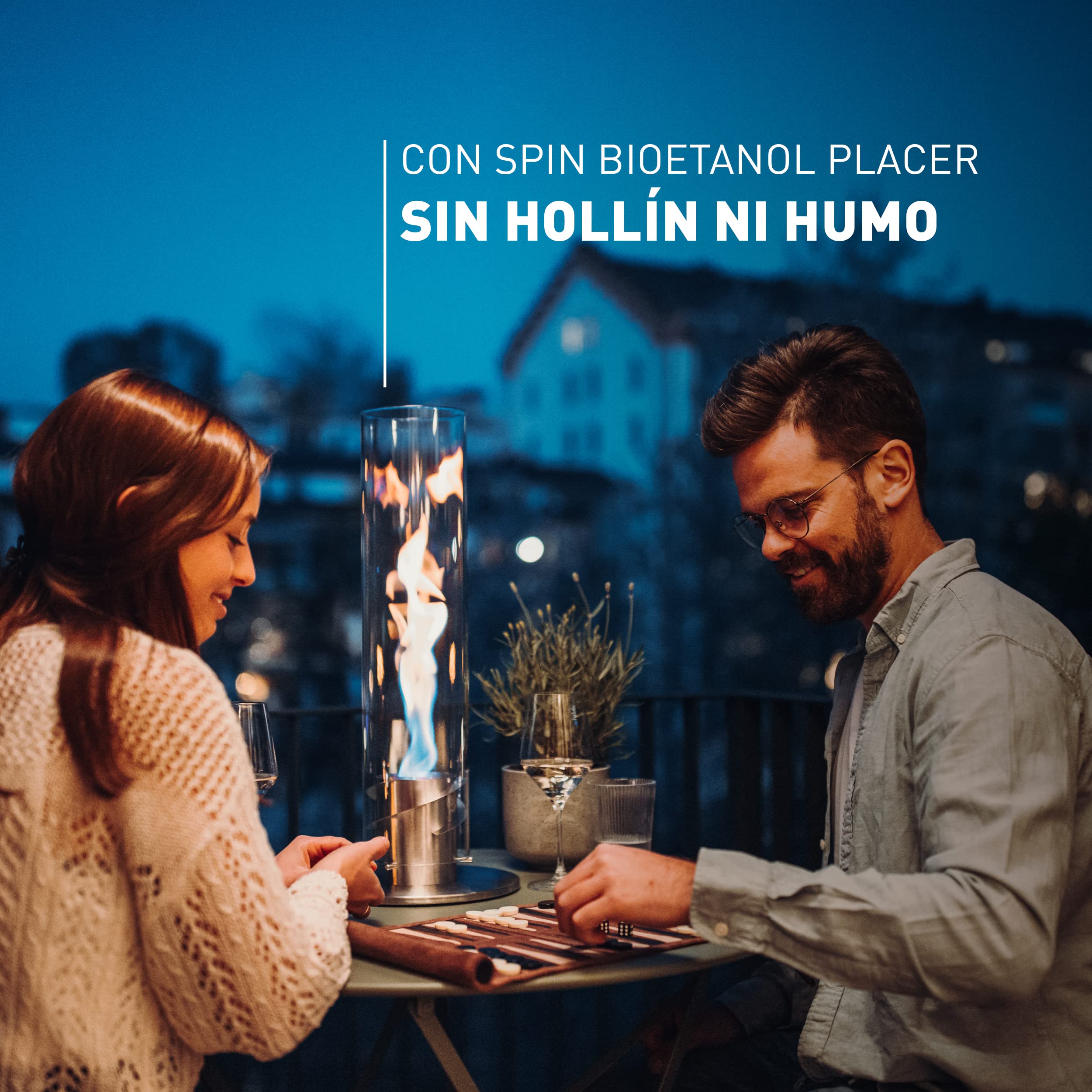 höfats - SPIN 6X Botellas de etanol orgánico con Gel ardiente - Juego de 6 latas - Combustible para la biochimenea SPIN