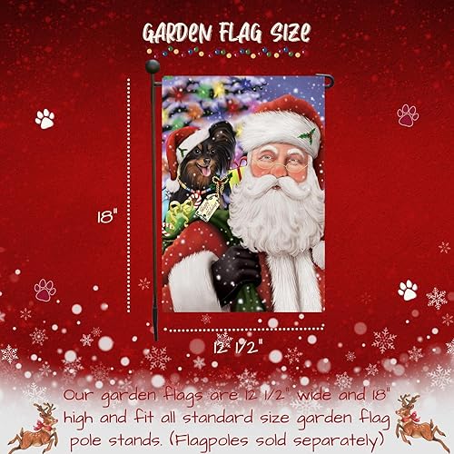 Miniatura 6 de Doggie of the Day Russian Toy Dog Garden Flags - Christmas Santa with Presents - Double Sided - Yard Lawn Spring Decorative Gift - Home Decor 12