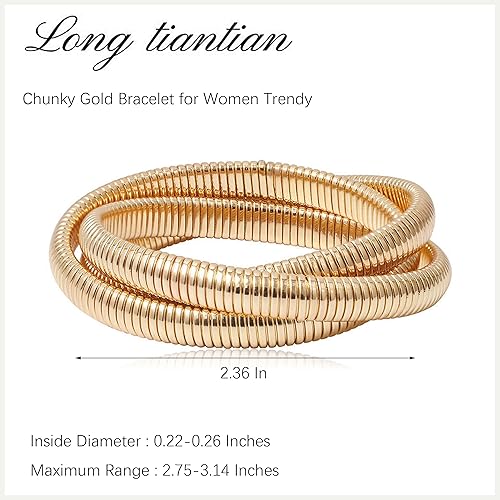 Miniatura 6 de Long tiantian Pulseras de oro para mujer, pulseras gruesas, no se deslustra, pulsera de oroplata para mujer, regalos de joyería de moda