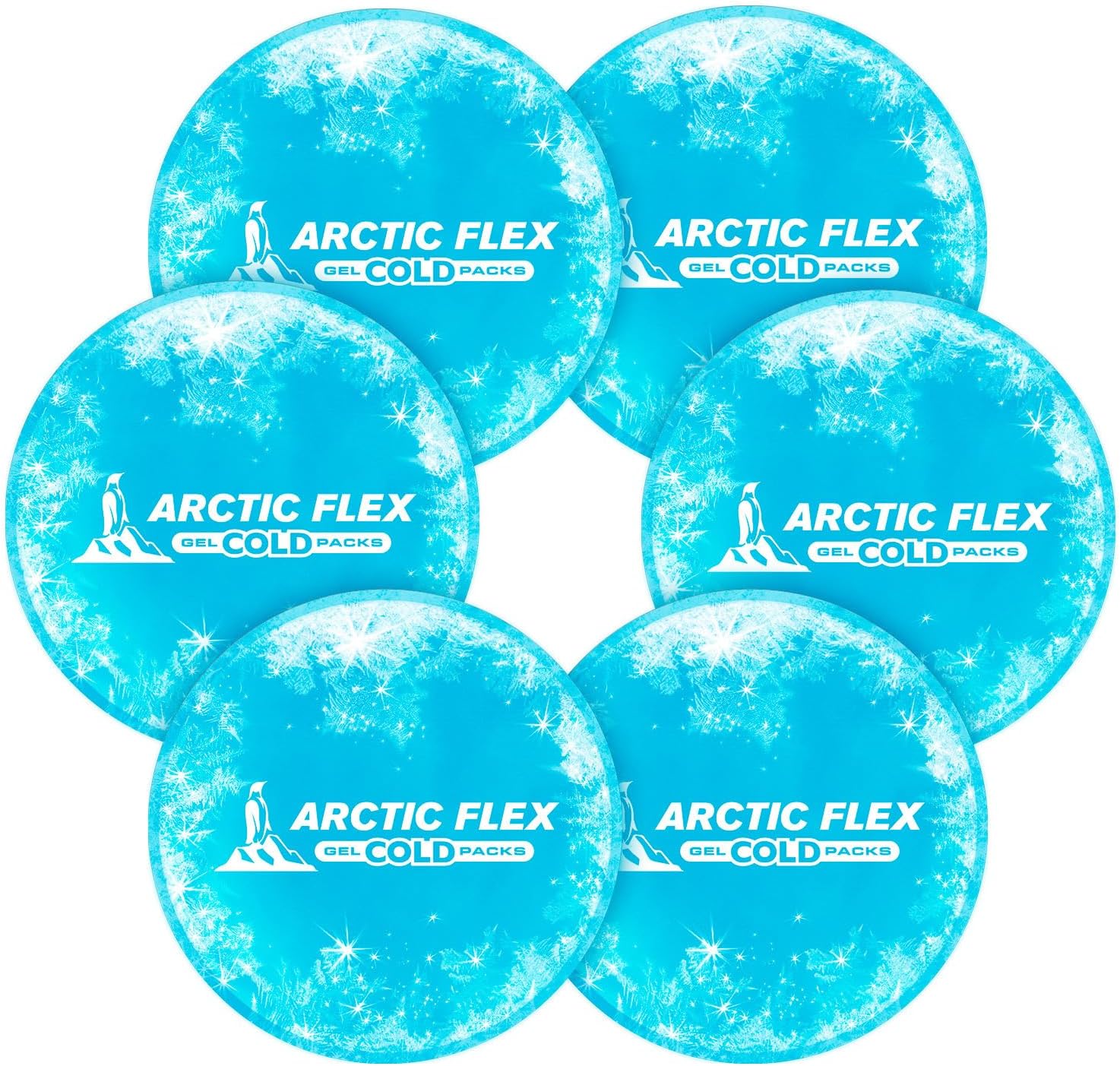 Arctic Flex XL Round Ice Pack - Soft Gel Compression Icepack - Hot and Cold for Headache, Eye Puffiness, Wisdom Teeth, Breastfeeding Relief - Reusable for Kids, Men, Women - Flexible Pad