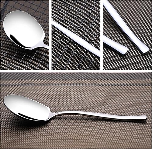 Miniatura 2 de 8 cucharas grandes para servir, cucharas de acero inoxidable para servir bufé