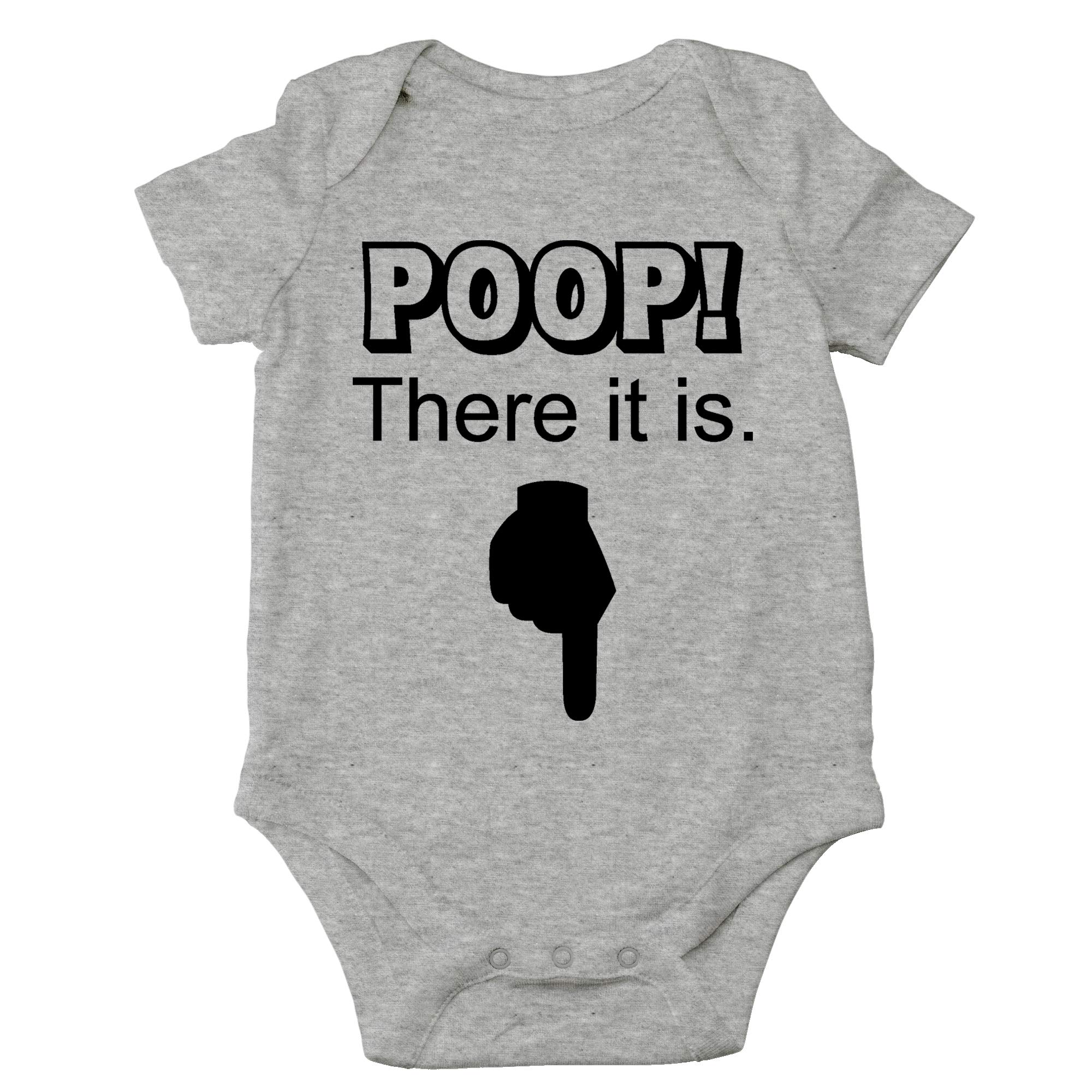 CBTwearCrazy Bros Tees Poop! There It Is Funny Cute Novelty Infant One-piece Baby Bodysuit
