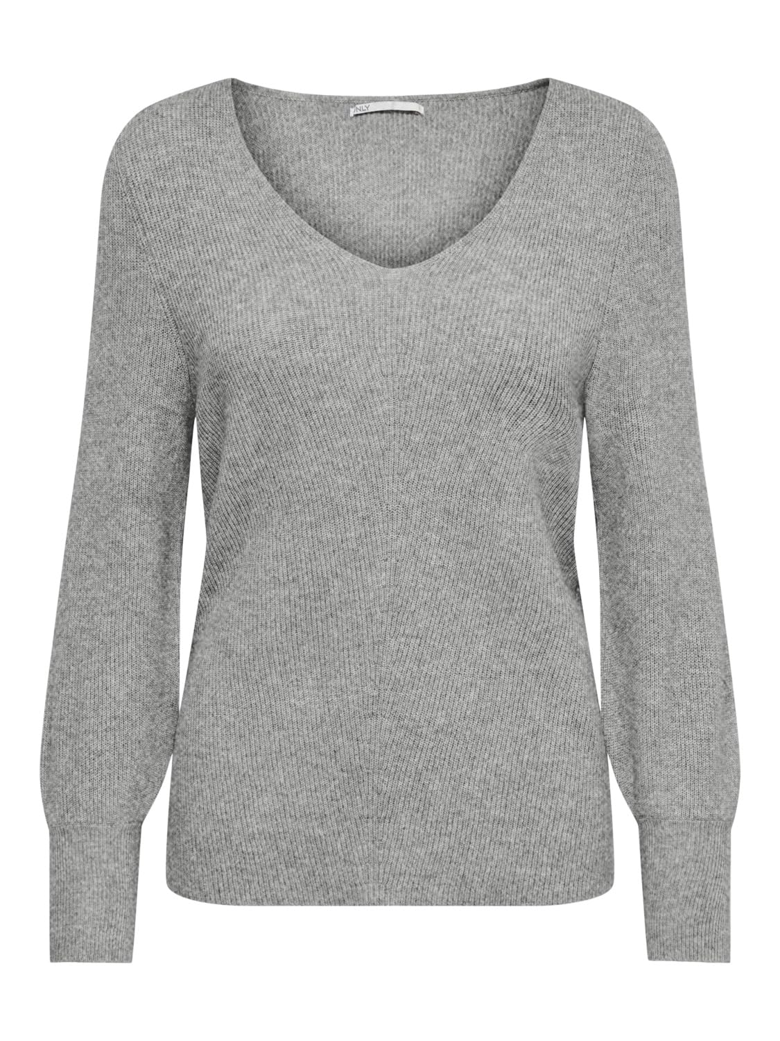 ONLY Damen ONLATIA L/S V-Neck Cuff KNT Strickpullover, Medium Grey Melange, XXXL