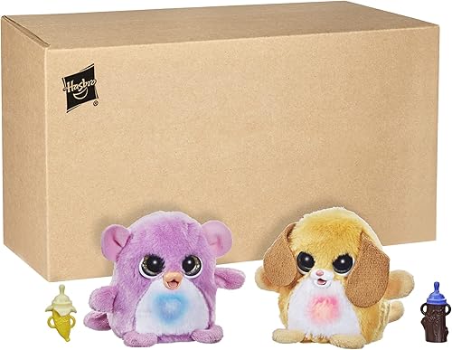 Miniatura 3 de FurReal Fuzzalots - Juguete de alimentación interactivo con cambio de color para cachorros y monos, luces y sonidos, a partir de 4 años