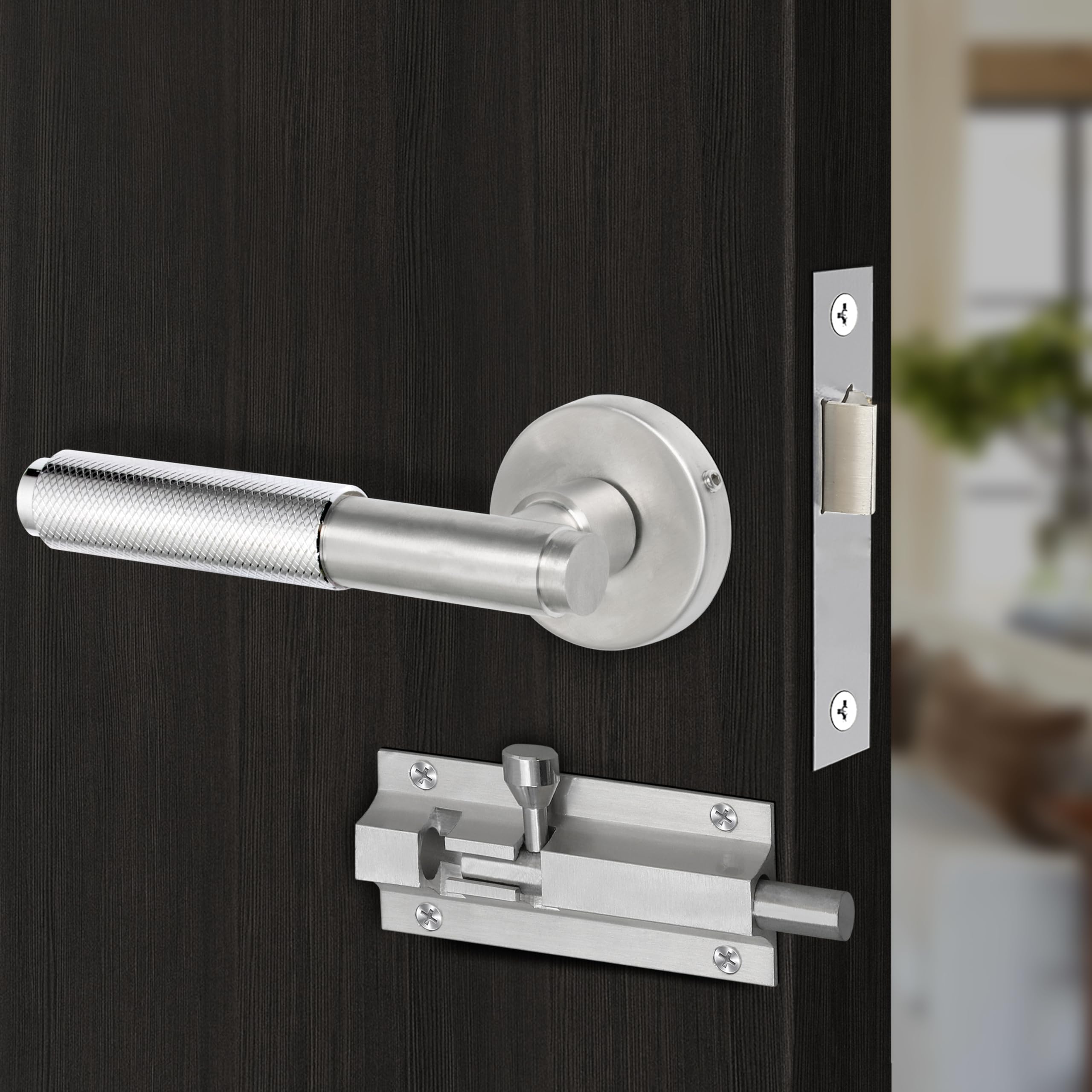 Plantex Heavy Duty Door Lock – Bathroom Door Lock/Mortise Keyless Handle Set for Home/Bathroom/Store Room/Balcony/Office with Baby Latch (603 - Brass Antique) — Amazon image 9