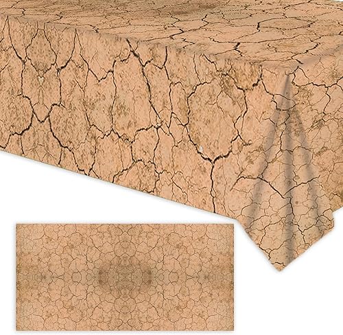 Manteles de pared vintage con diseño de roca, suministros para decoración de granja, estilo desierto, color gris y marrón, 53 x 98 pulgadas