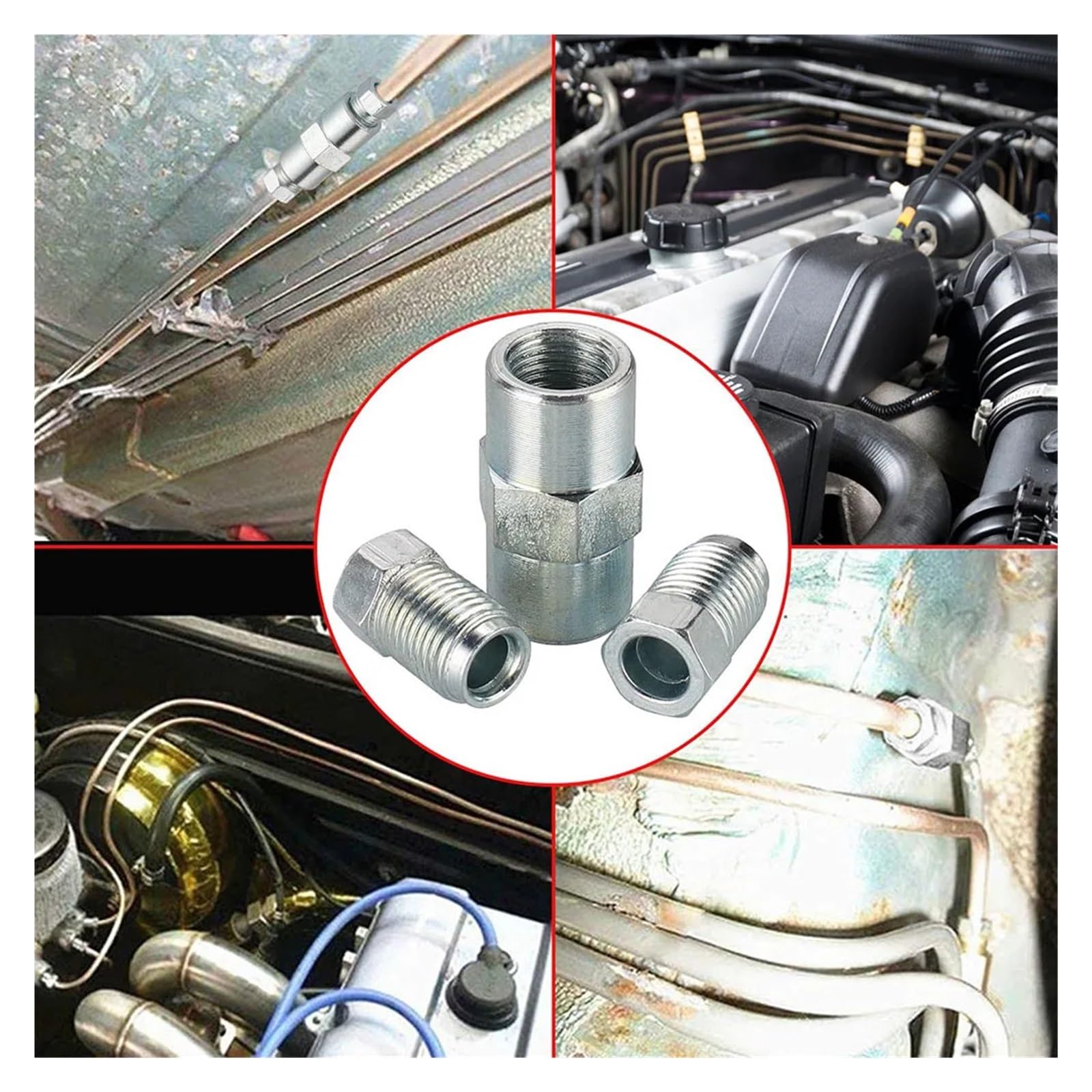 Set Di Connettori Femmina Per Tubo Del Freno Con 4 Dadi Maschio A - Foto 10