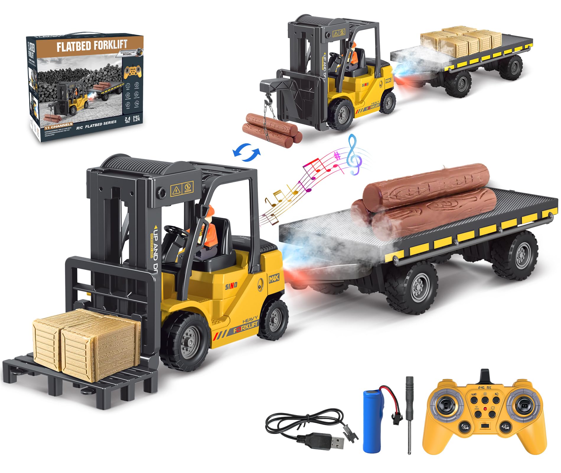 RC Forklift Truck - Remote Control for Kids 6+ -1 RC Forklift Truck - Remote Control for Kids 6+ -1