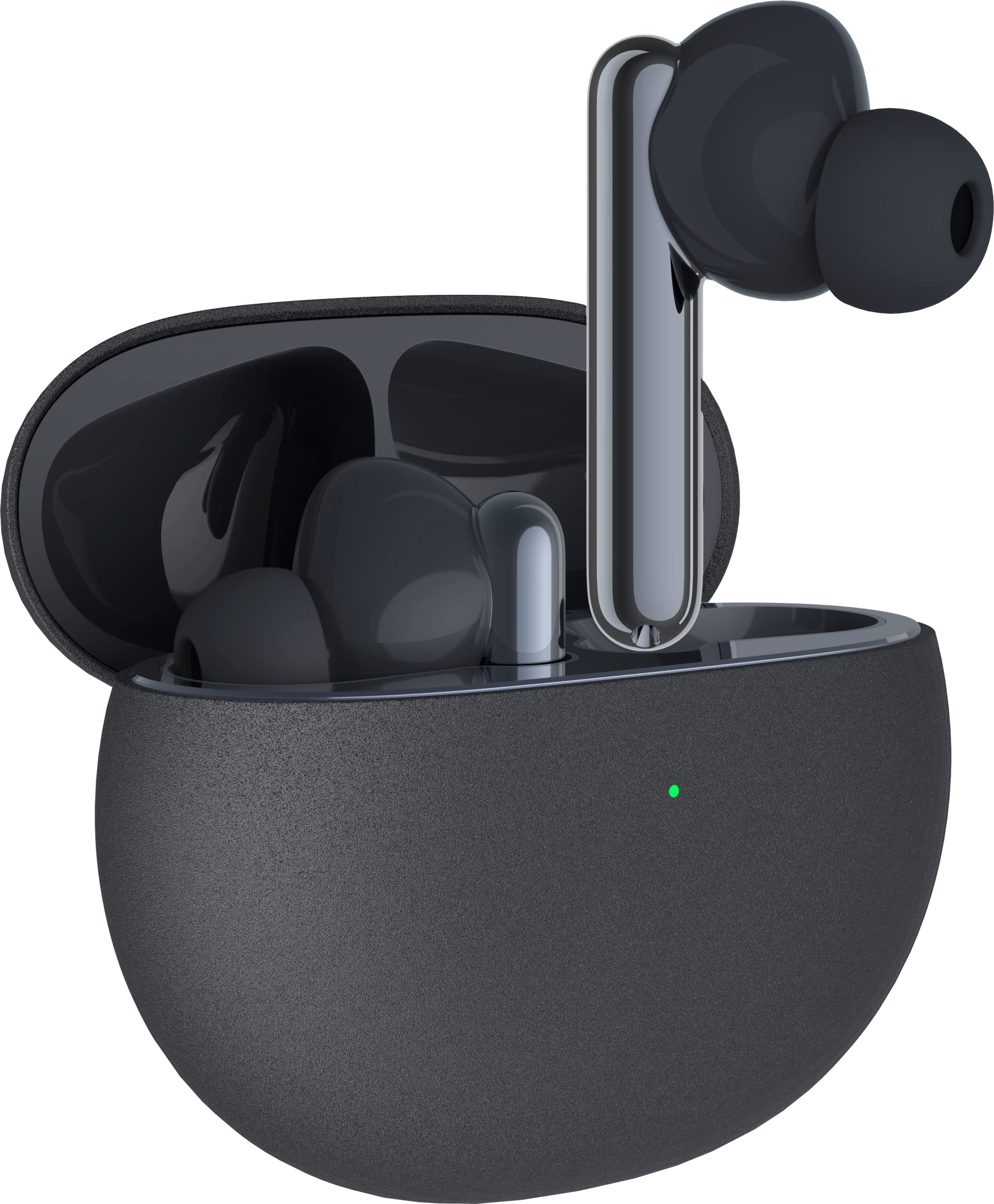 TCL - Moveaudio S600 Cuffie wireless (cancellazione attiva del rumore, tecnologia ANC, Bluetooth 5.0, ricarica rapida, custodia con ricarica wireless, IP54, controllo touch) Ultra Matt Black [Italia]