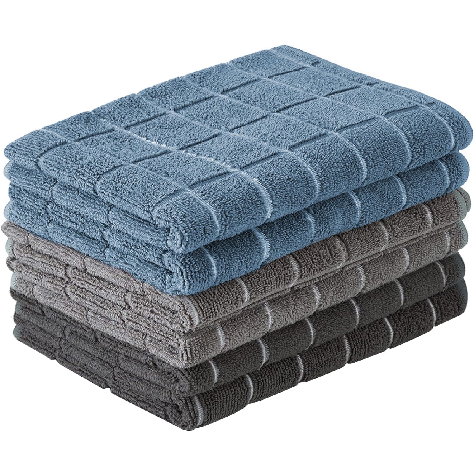 THMINS 65x45 cm Kitchen Towel,Kitchen Dish Cloths,6 Pack Microfibre Cloth,Ultra Soft Absorbent Quick Drying Dish Towels,6-Pack