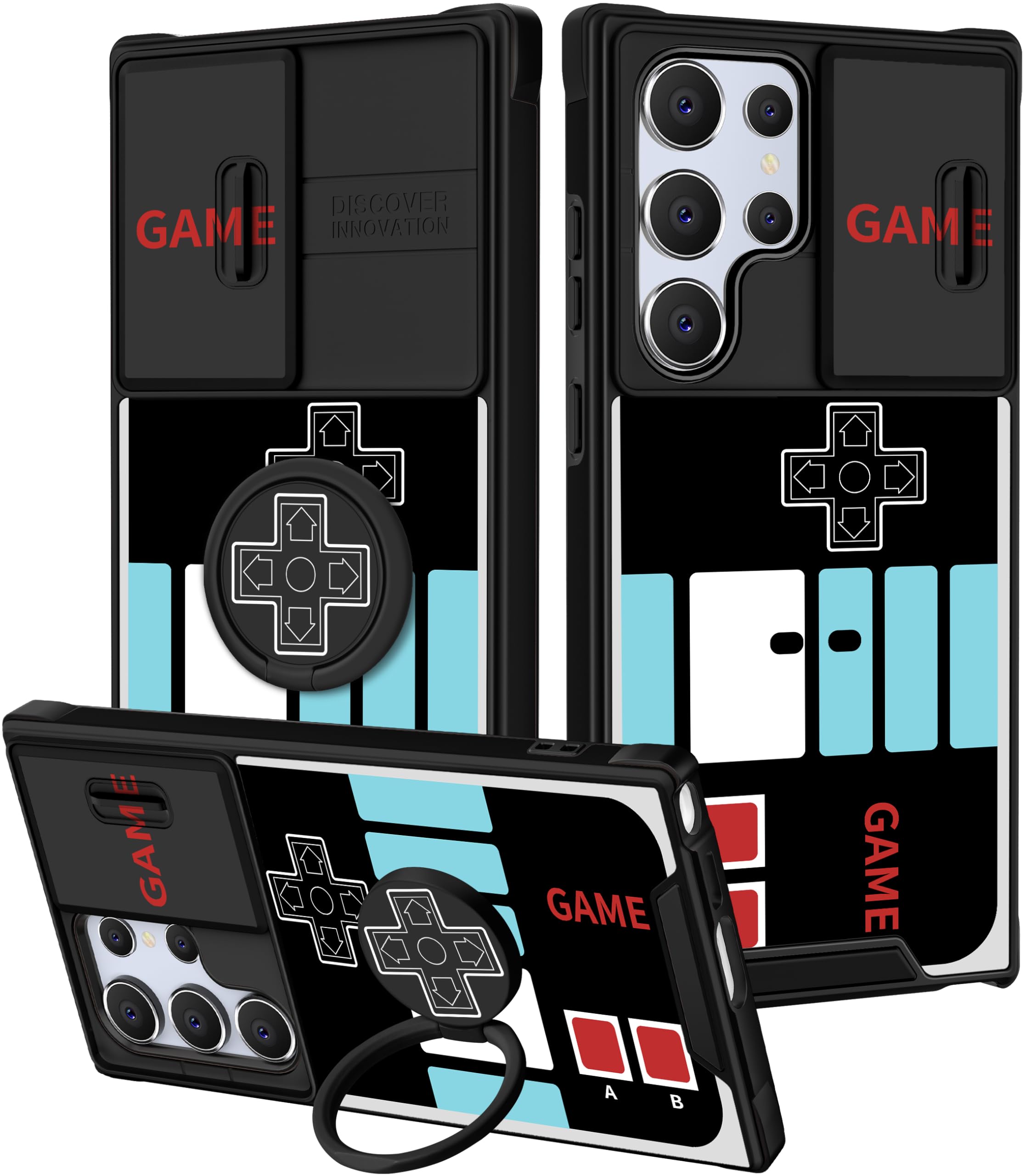 Funermei for Samsung Galaxy S25 Ultra Case - Women Girls Cute Phone Cover Pretty Aesthetic Girly Game Unique Funny Design with Camera Cover Ring Stand