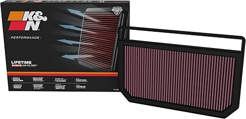 K&N Filtro de aire del motor: Filtro de repuesto de alto rendimiento, premium, lavable, compatible con Hyndai Elantra Hybrid 2021-2023, 33-5121