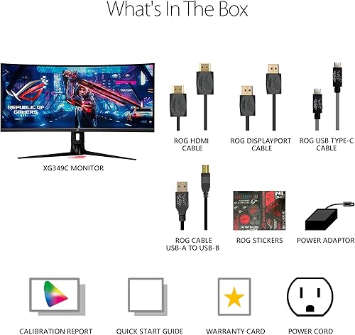 Vista 24 de ASUS ROG Strix XG27AQV - Monitor curvo IPS LED HDR de 27 pulgadas, 16:9, 170 Hz, WQHD, color negro