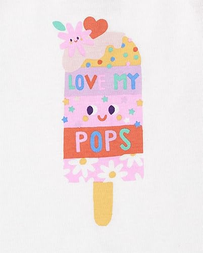 Miniatura 4 de The Children's Place Conjunto de pijama de 4 piezas para niñas pequeñas, 100 % algodón, camiseta de manga y pantalones cortos