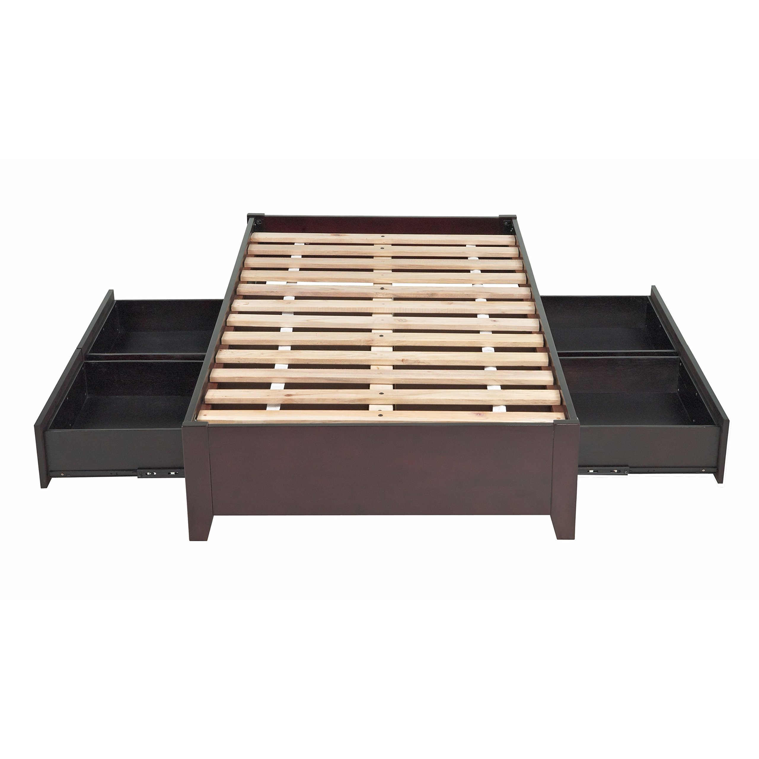 Solid Wood 2-Side Storage Bed by Modus Furniture – Full, Wood, Nevis Simple - Espresso, Model SP23D4