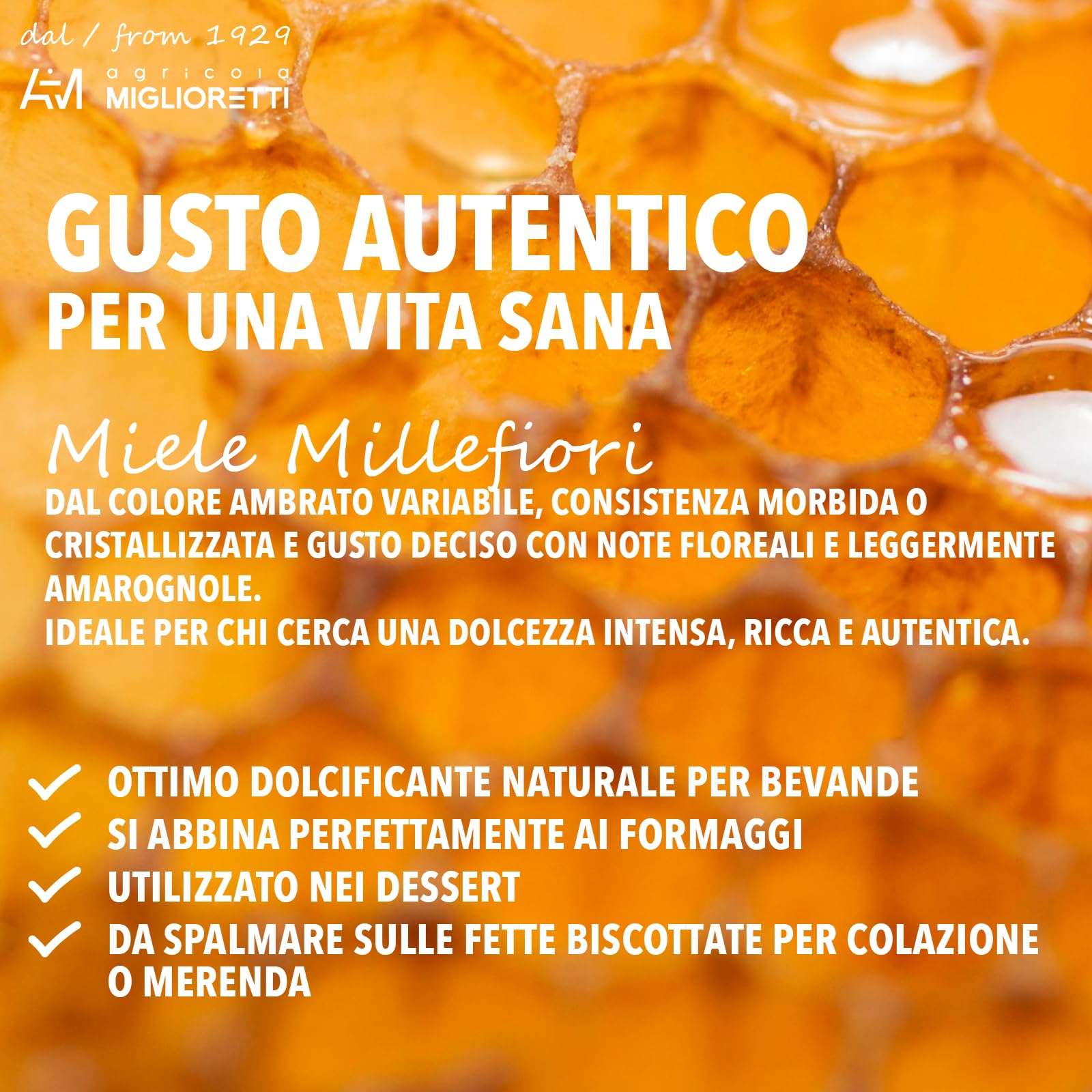 Agricola Miglioretti Miele Millefiori Italiano 6x400g