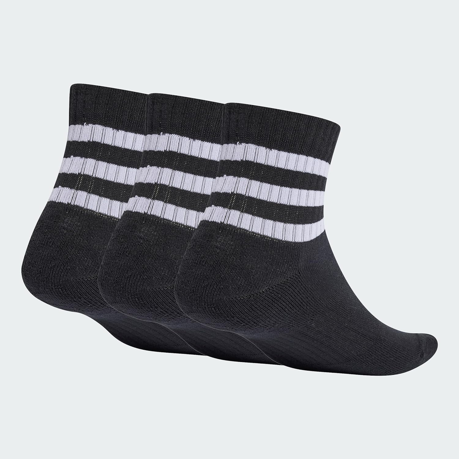 adidas Unisex Adult 3-Stripes Cushioned Sportswear Mid-Cut Socks 3 Pairs