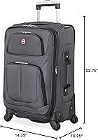 Vista 129 de SwissGear - Equipaje suave expandible Sion con ruedas, Negro