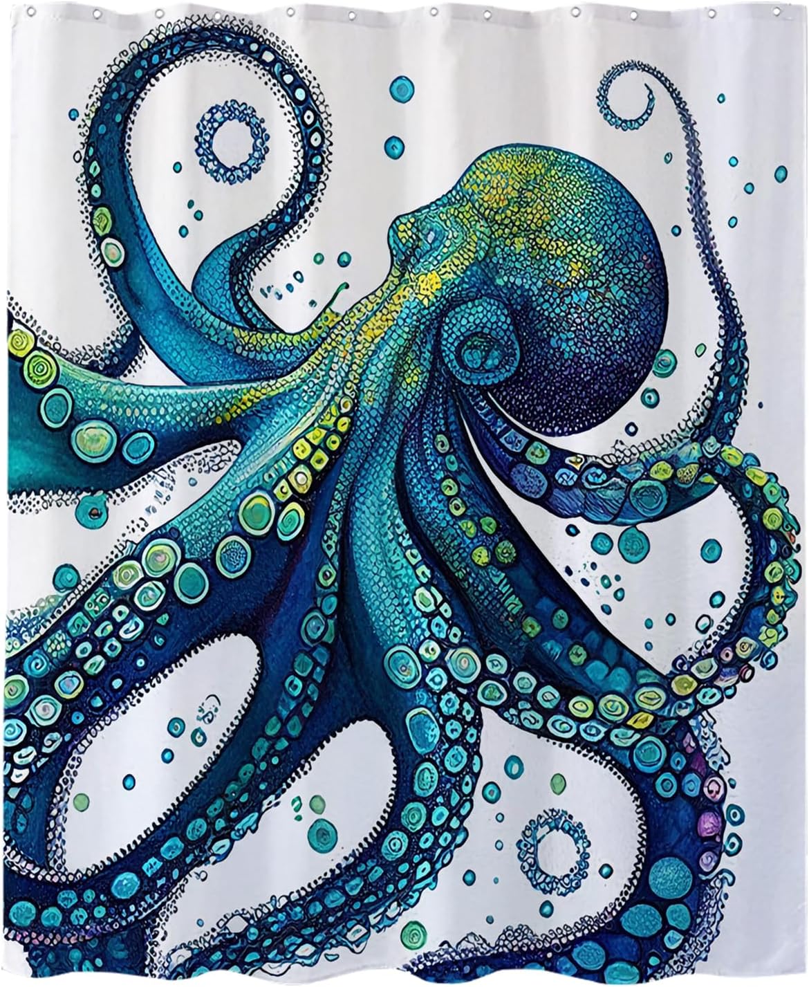 Artmyharbor Octopus Shower Curtain Ocean Animal Curtains