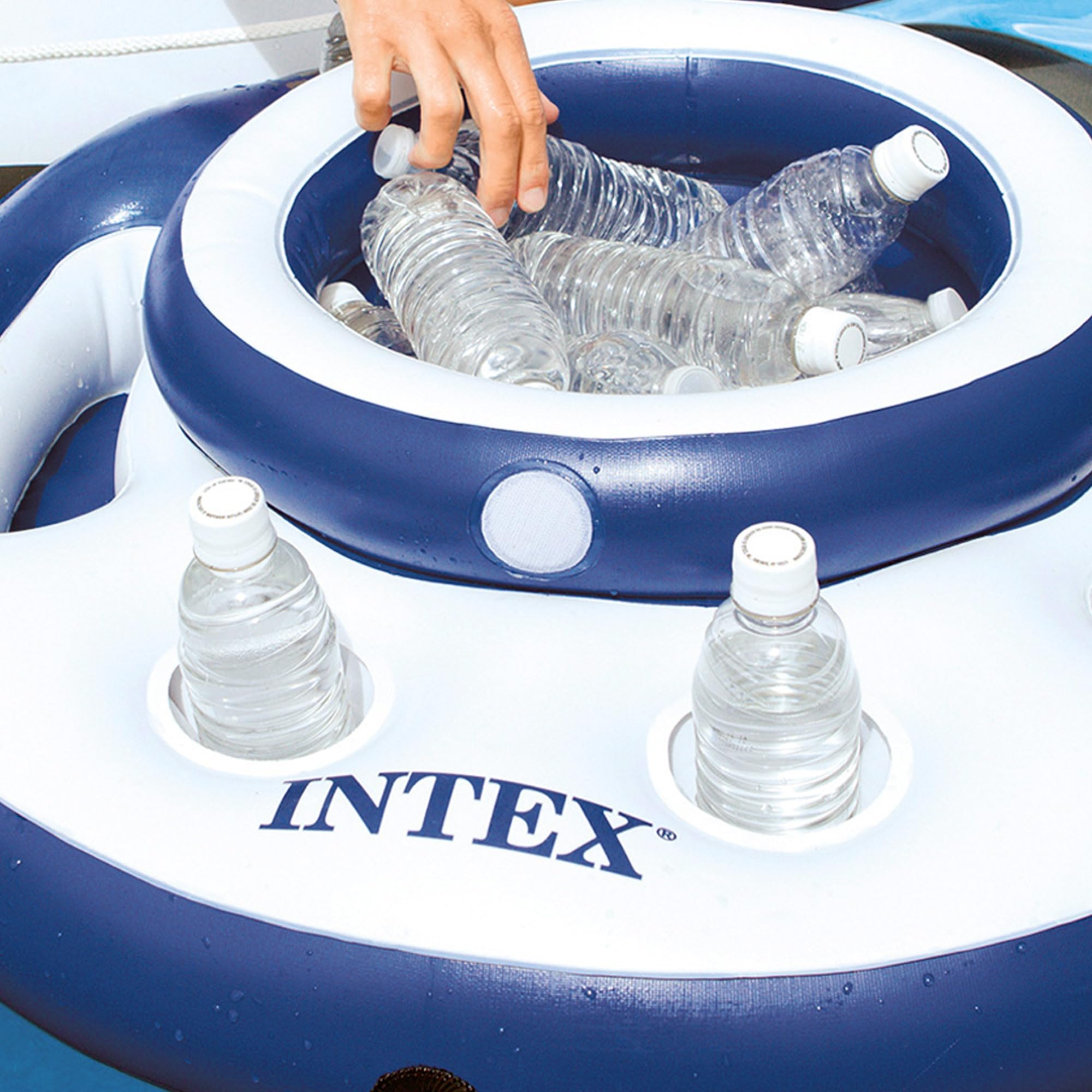 Intex Mega Chill Pływająca Taca, Biały/Niebieski, Ø 89 cm