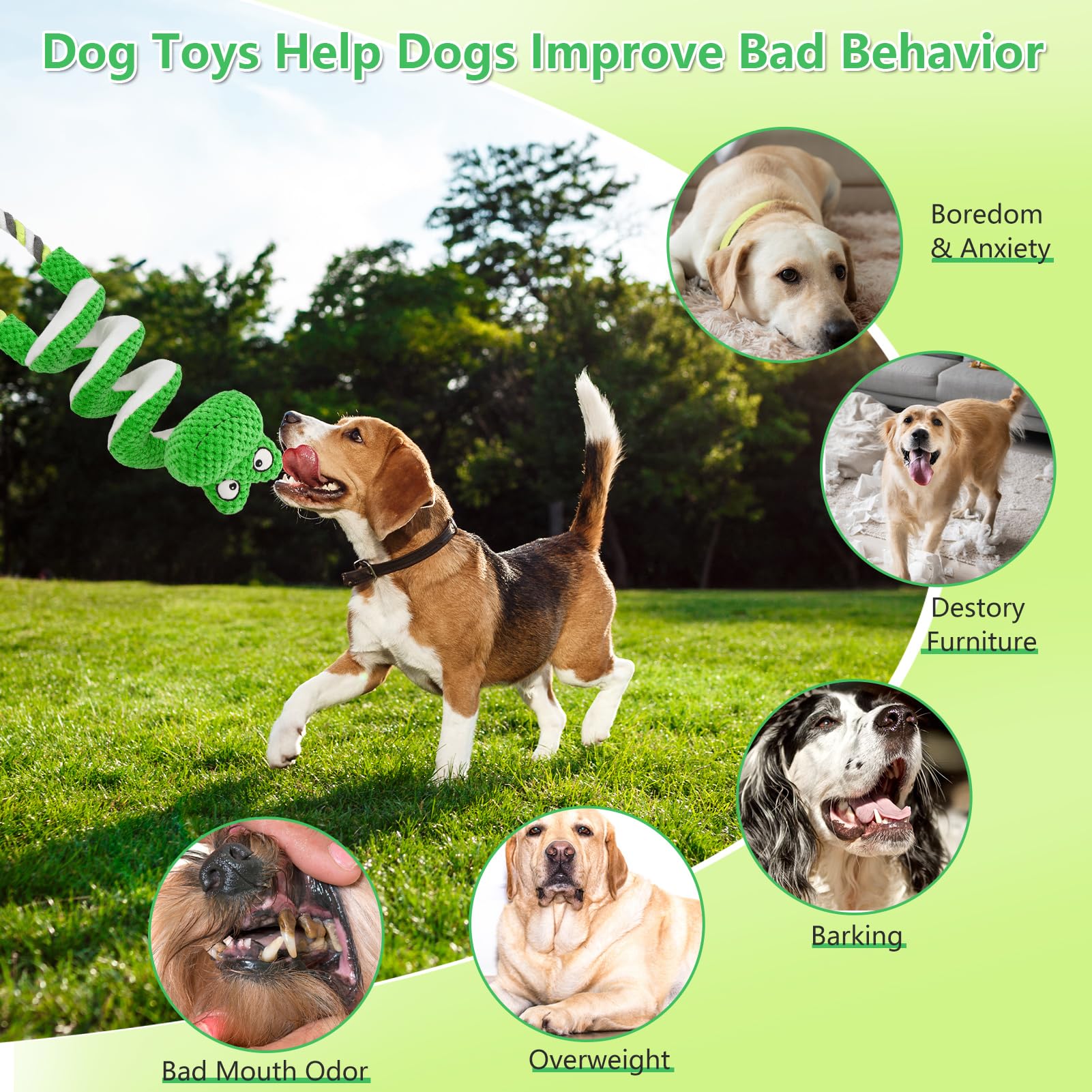 Letsmeet Juguete chirriante para perros, Regalos para perros