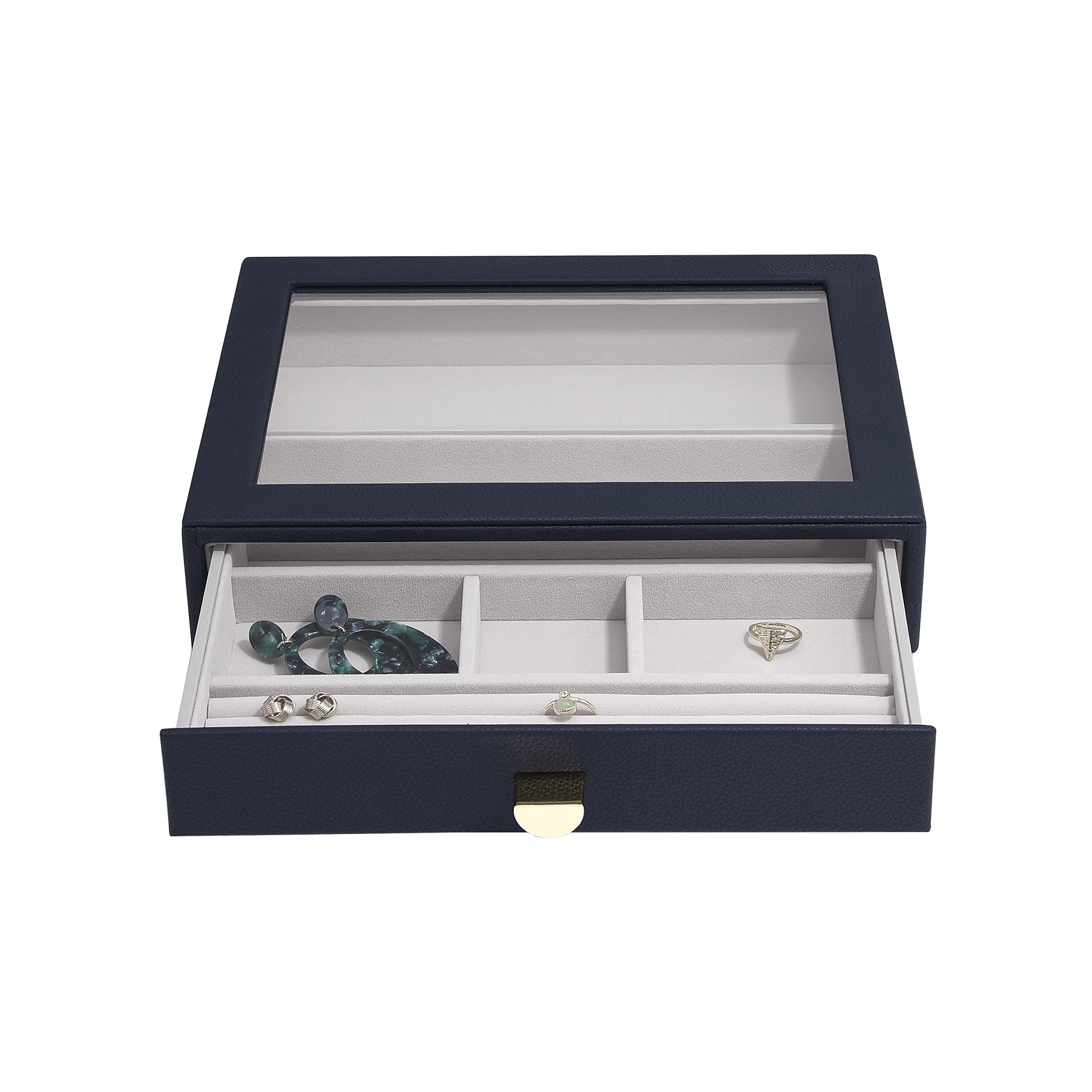 Stackers Navy Pebble Classic Jewellery Box Display Drawer