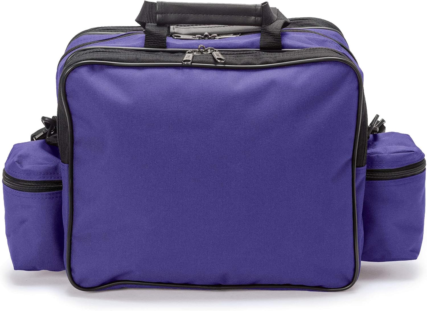 Hopkins Medical Products Mark V Shoulder Bag, HIPAA Compliant Lockable Zippers for Security, Adjustable Straps and Reinforced Bottom, Fold-Down Compartment for Easy Access, 13x11.25x7.5 inch, Purple - Image 5