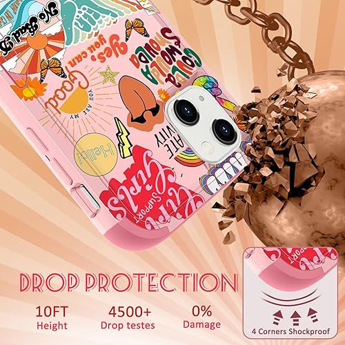 Miniatura 3 de Plakill Funda para iPhone 13 Mini, diseño 3 en 1, diseño de collage resistente, protección a prueba de golpes, 13 mini fundas para mujeres, hombres,