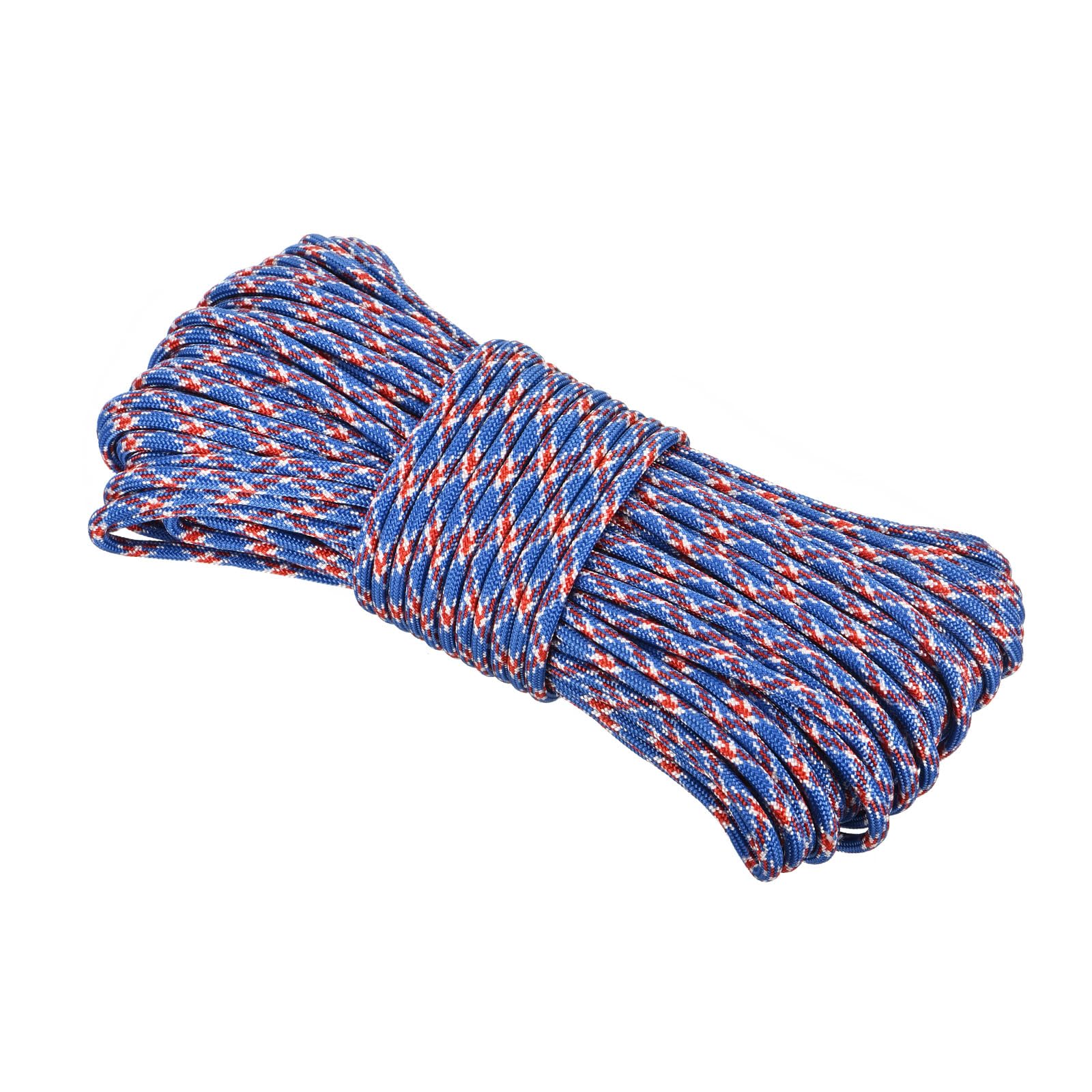 Rebower 550 Paracord Rope 31m, 4mm Thin Paracord Nylon Cord 7-Strand Core [for Tent Camping Outdoor Gear] - Red Blue