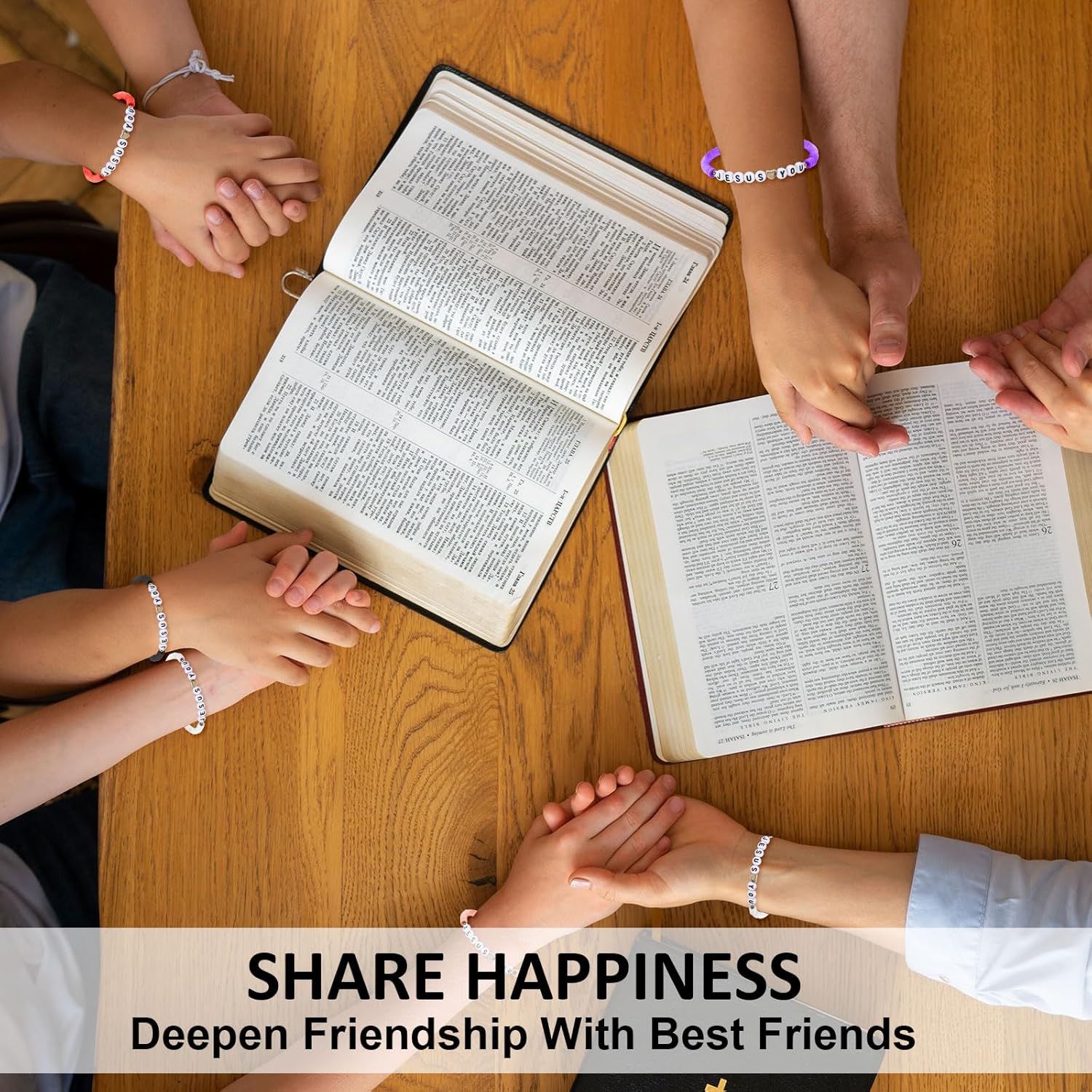 30Pcs Wwjd Jesus Loves You Bracelets Bulk Set, Handmade Beaded Friendship Bracelets with Religious Message, Colorful Faith Wristbands for Church Event, Party Favors Bible Study Group Daily Inspiration - Image 5