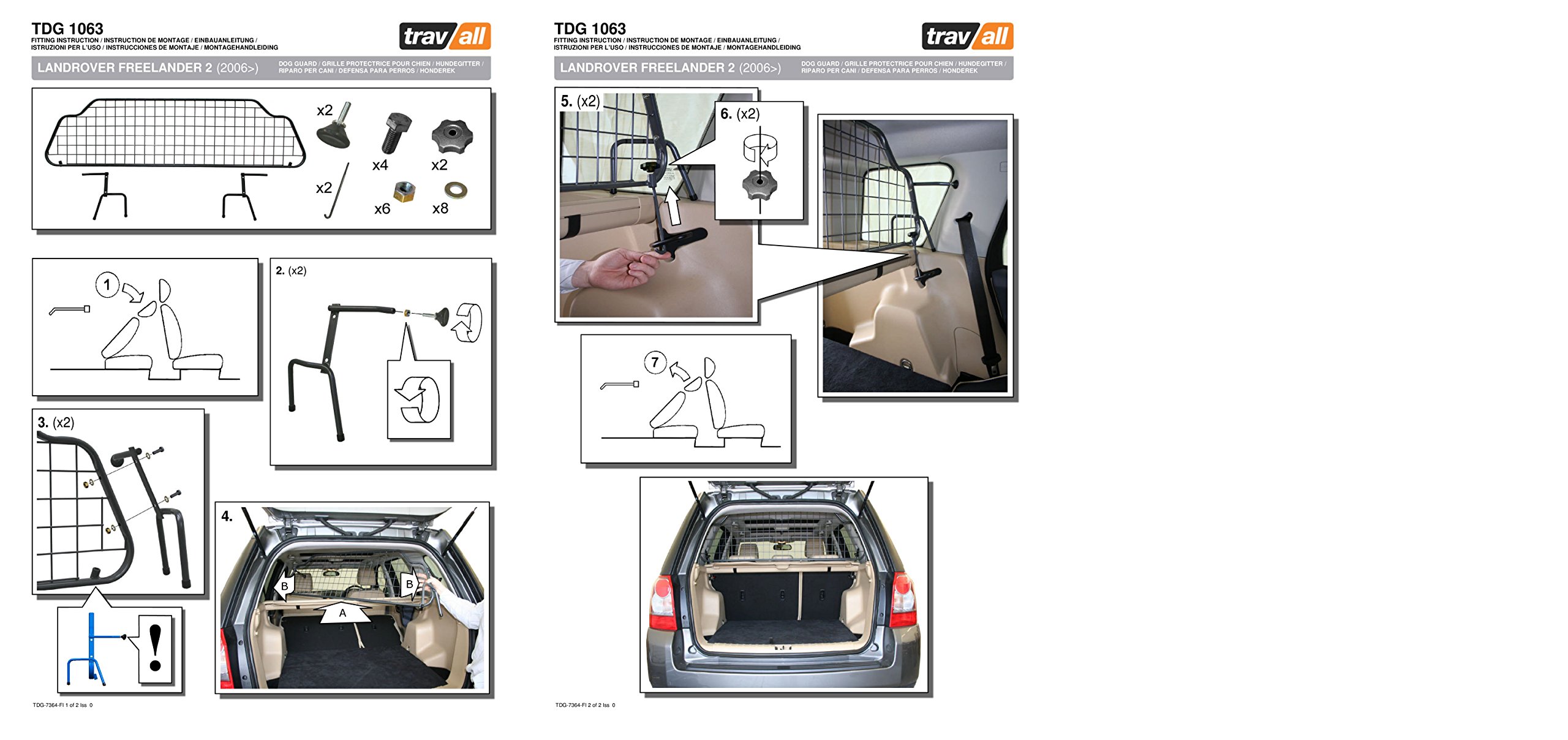 freelander 2 dog guard fitting instructions