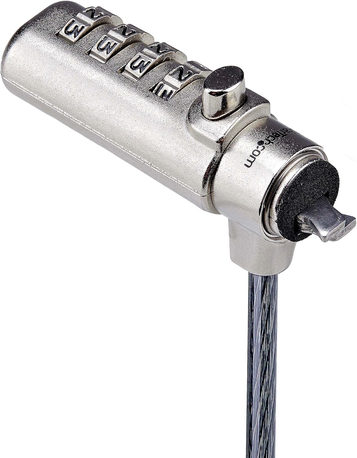 StarTech.com Slim Lock Noble Wedge Slot Compatible, 6.6ft (2m) Locking Cable, Desk Anti-Theft Security for Laptop/Notebook