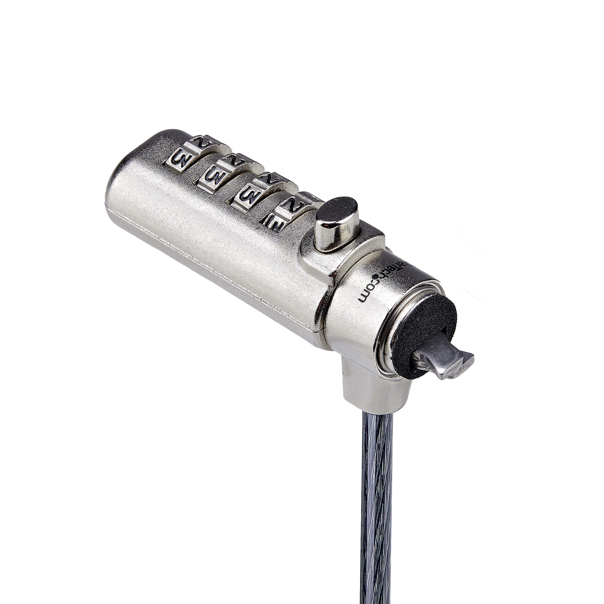 2m Universeel Laptop Kabelslot, Anti-diefstal Kabelslot met Sleutel, Notebook Security Kabel, Noble Wedge®/Nano/K-Slot, Snijbestendig, Stalen Beveiligingskabel (UNIVK-LAPTOP-LOCK