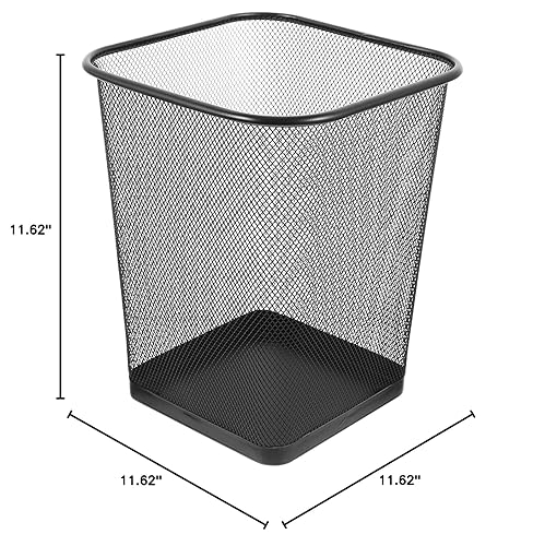 Miniatura 10 de Operitacx Elegante cubo de basura de malla resistente para oficina, dormitorio, caravana, dormitorios, diseño de amplia apertura, contenedor de
