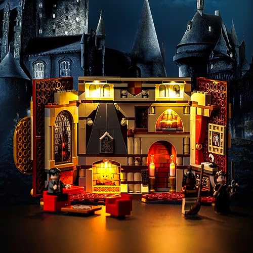 Bourvill Luz LED para Lego 76409 Gryffindor House Banner Set, versión clásica, iluminación de bloques de construcción, modelo compatible con Lego