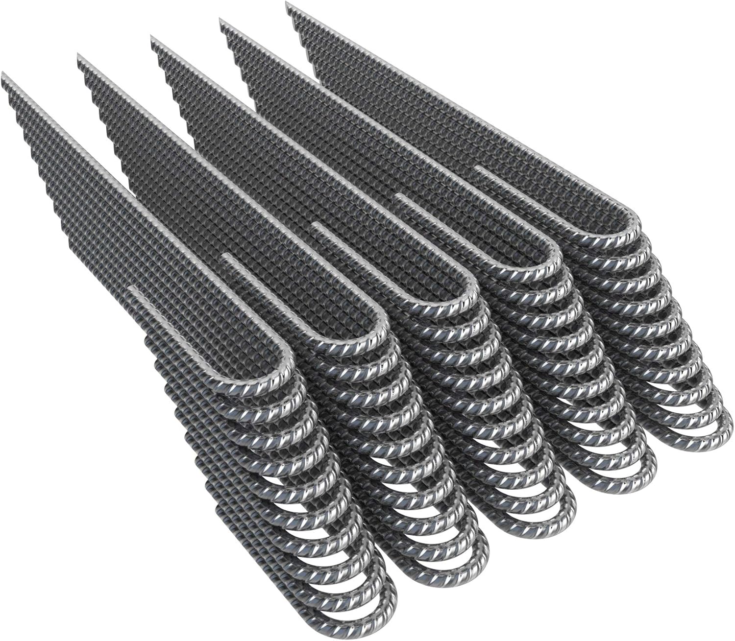 Vodaland Rebar Stakes J Hook Extra Heavy Duty 1/4 inch Coated Steel Ground Anchors with Chisel Point End (50)