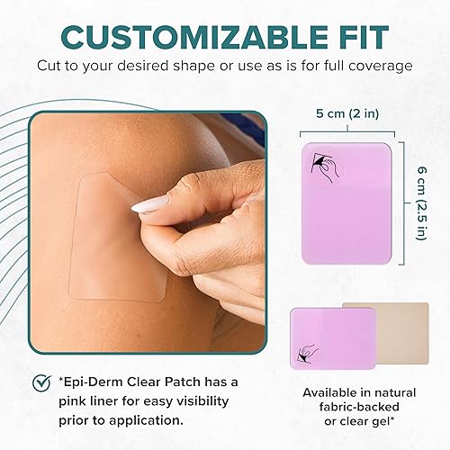 Miniatura 6 de Epi-Derm Patch - Láminas de silicona de grado profesional para cicatrices queloides pequeñas e hipertróficas - Tratamiento de cicatrices suave